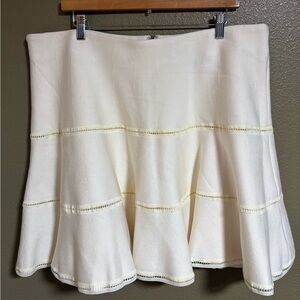 Torrid Flared Sweater Skater Skirt Ivory Size 2